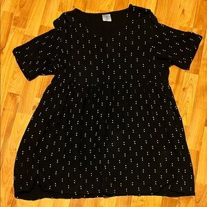Serra Black Dress with White Dots